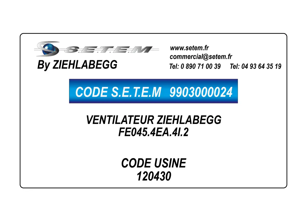 9903000024-VENTILATEUR ZIEHLABEGG FE045.4EA.4I.2 *120430*