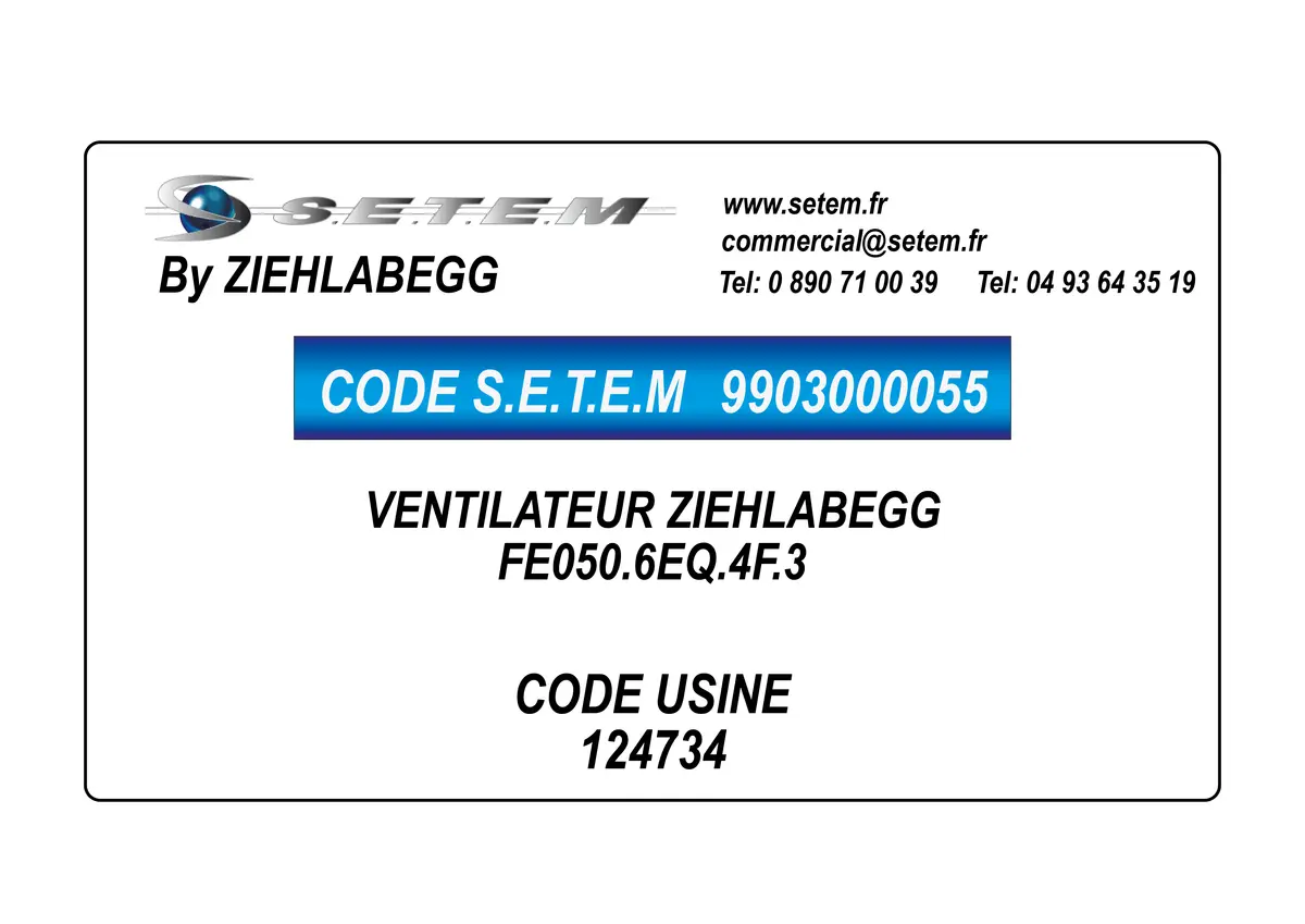 9903000055-VENTILATEUR ZIEHLABEGG FE050.6EQ.4F.3 *124734*