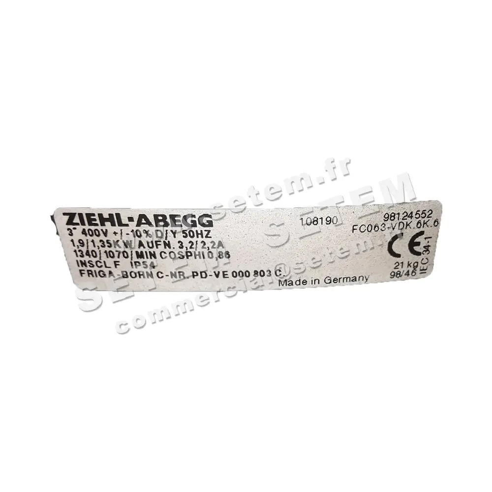 9903000301-VENTILATEUR ZIEHLABEGG FC063.VDK.6K.6 *108190*