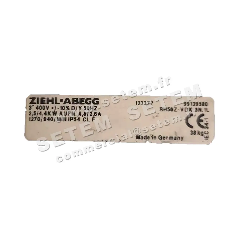 9903000510-MOTOTURBINE ZIEHLABEGG RH56Z.VDK.6N.1L *123377*