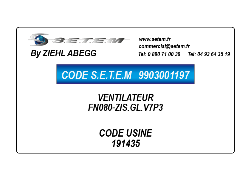 9903001197-VENTILATEUR ZIEHL ABEGG FN080-ZIS.GL.V7P3 *191435*