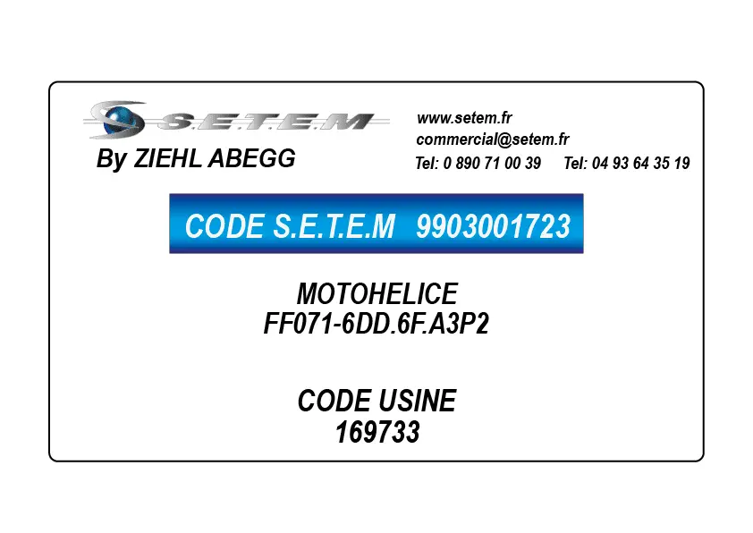 9903001723-MOTOHELICE FF071-6DD.6F.A3P2 *169733*