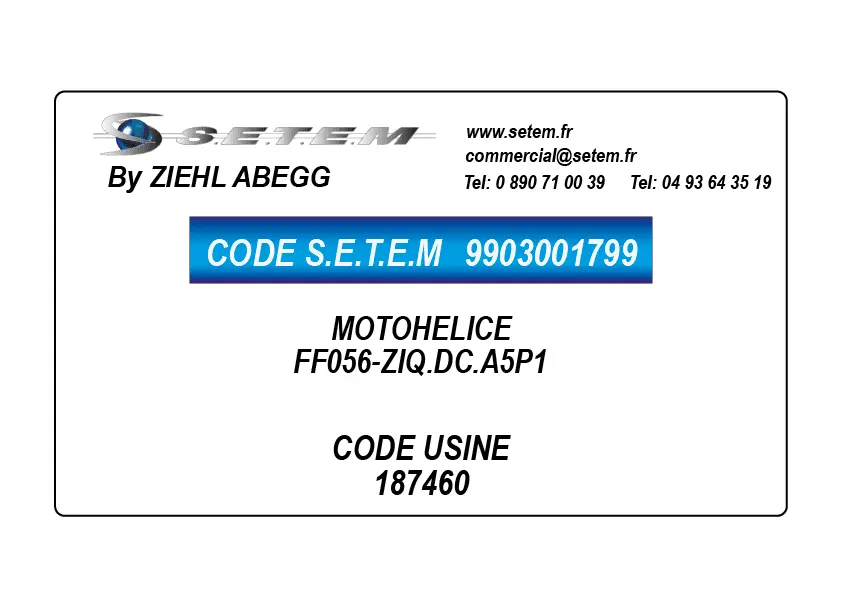 9903001799-MOTOHELICE FF056-ZIQ.DC.A5P1 *187460*