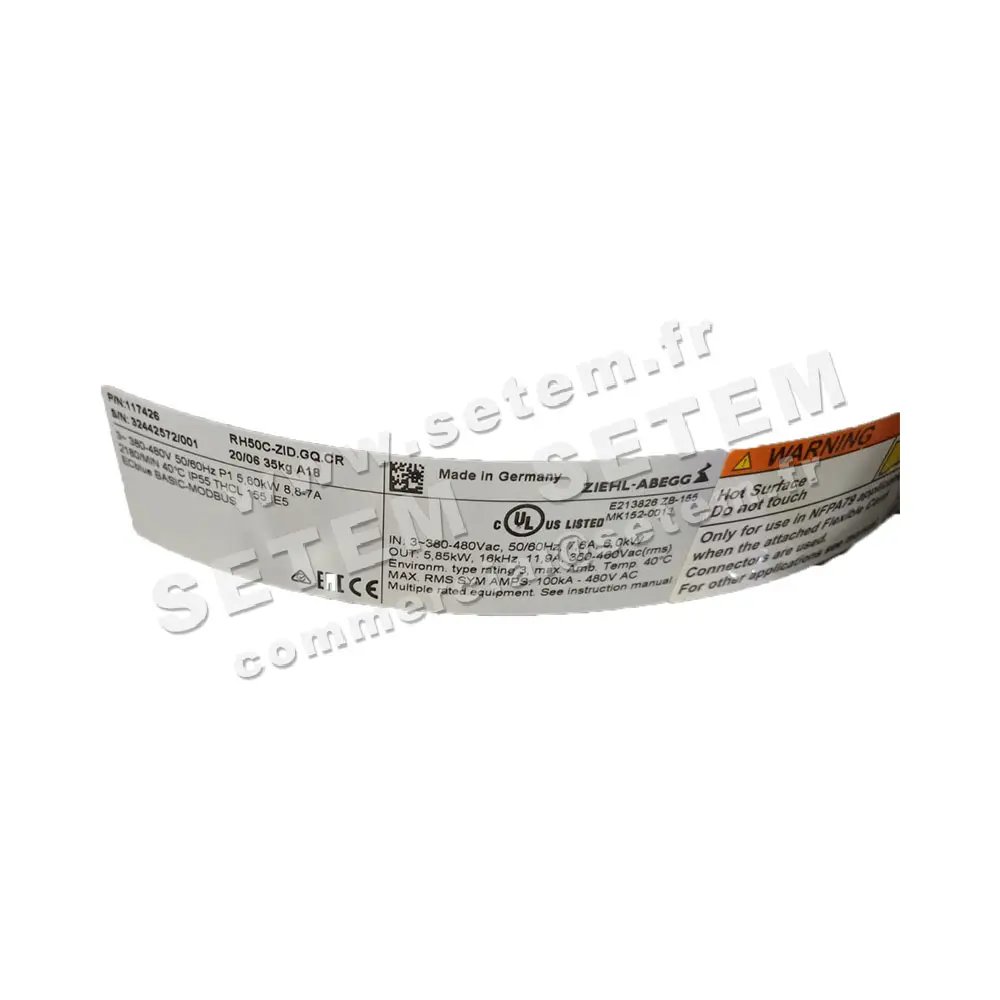 9903002058-MOTOTURBINE ZIEHL ABEGG RH50C-ZID.GQ.CR *117426* 2