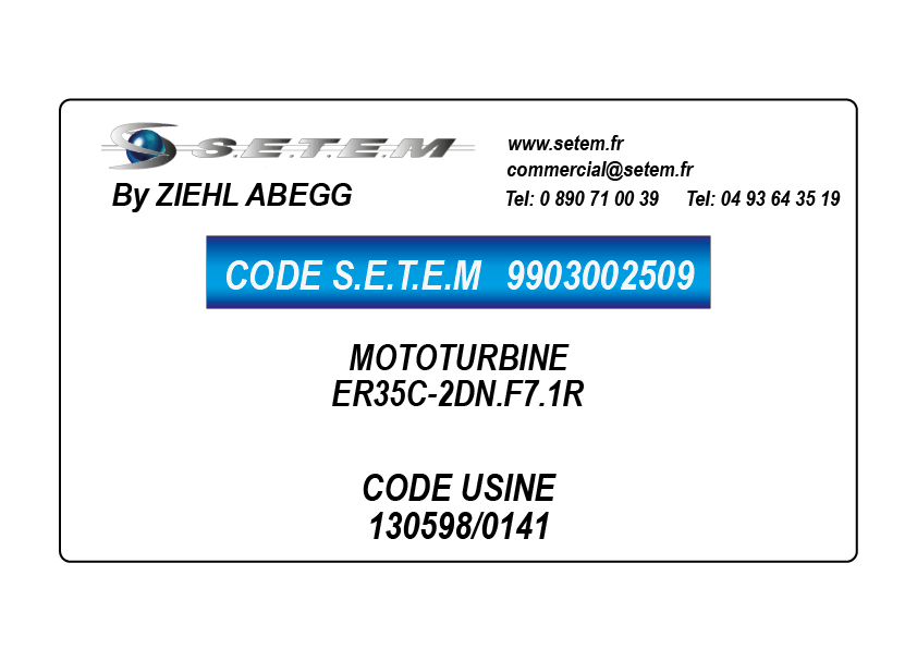 9903002509-MOTOTURBINE ZIEHL ABEGG ER35C-2DN.F7.1R *130598/0141*