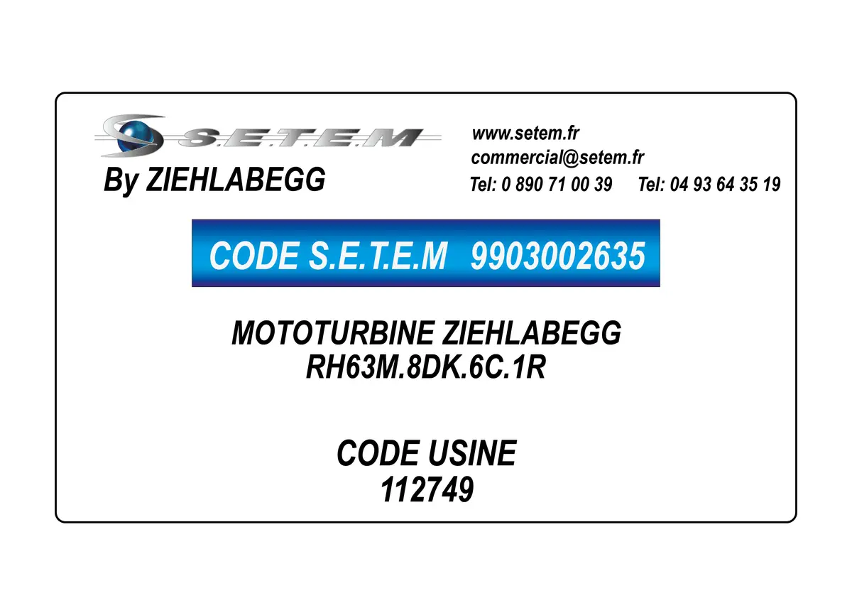 9903002635-MOTOTURBINE ZIEHLABEGG RH63M.8DK.6C.1R *112749*