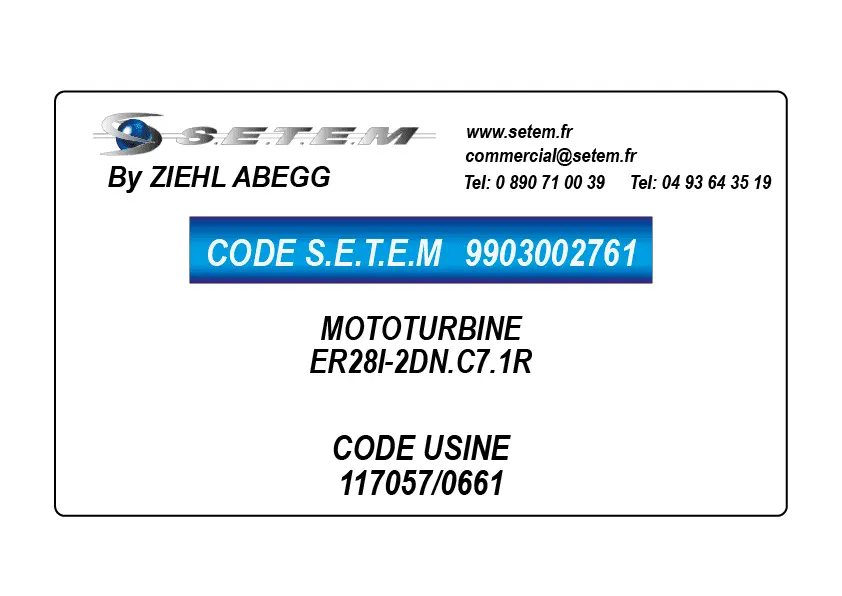 9903002761-MOTOTURBINE ZIEHL ABEGG ER28I-2DN.C7.1R *117057/0661*