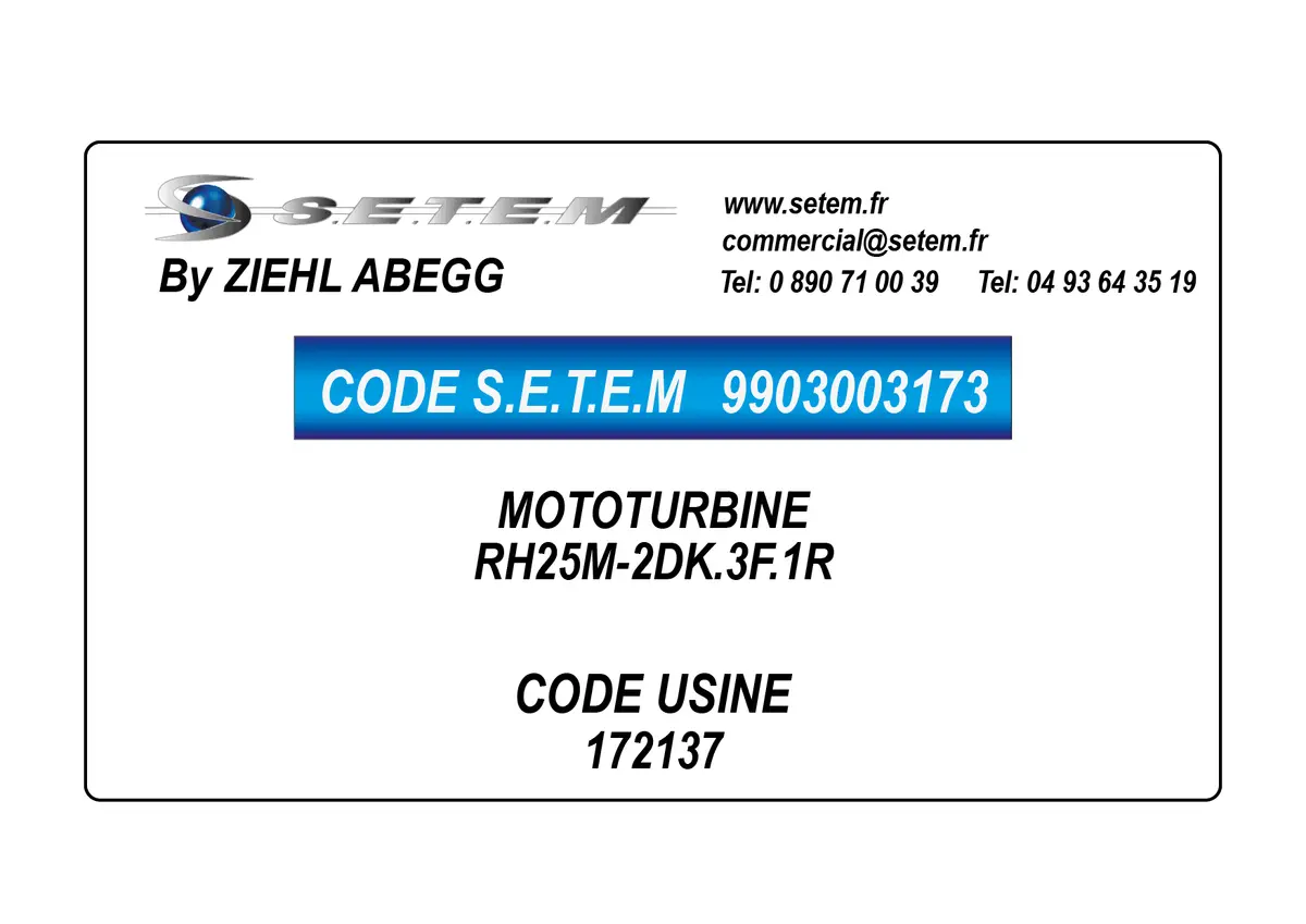 9903003173-MOTOTURBINE ZIEHL ABEGG RH25M-2DK.3F.1R *172137*