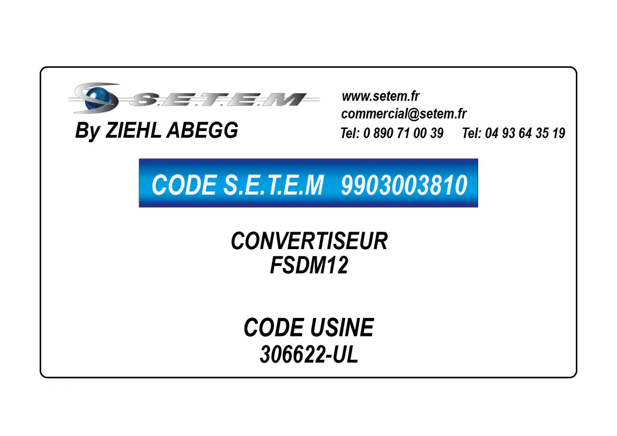 9903003810-CONVERTISEUR ZIEHL ABEGG FSDM12 *306622-UL*