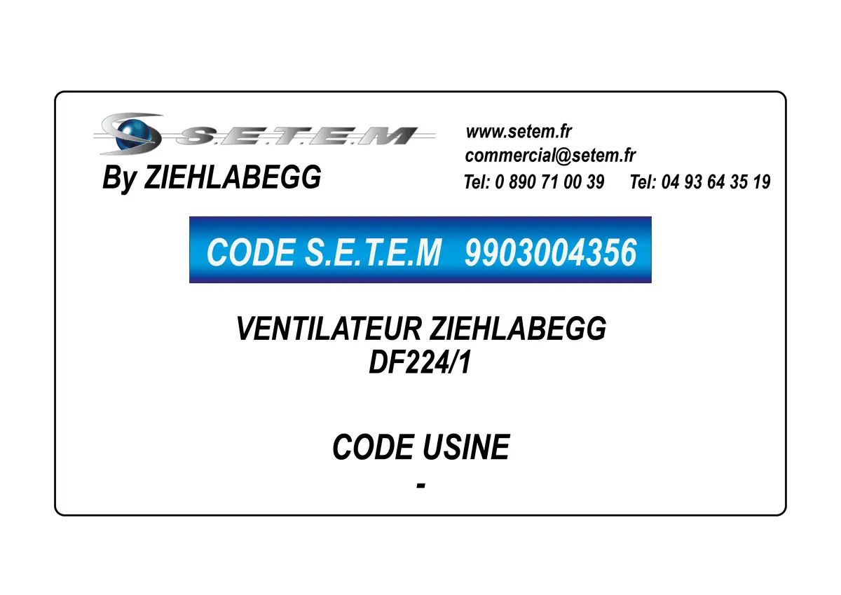 9903004356-VENTILATEUR ZIEHLABEGG DF224/1