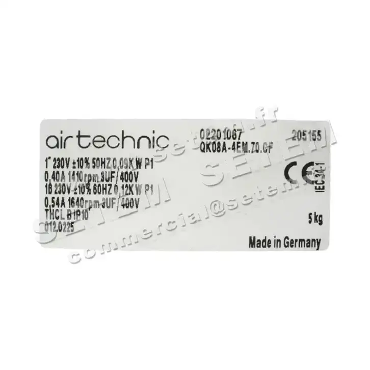 9903004506-VENTILATEUR ZIEHL ABEGG QK08A-4EM.70.CF *205155* 2