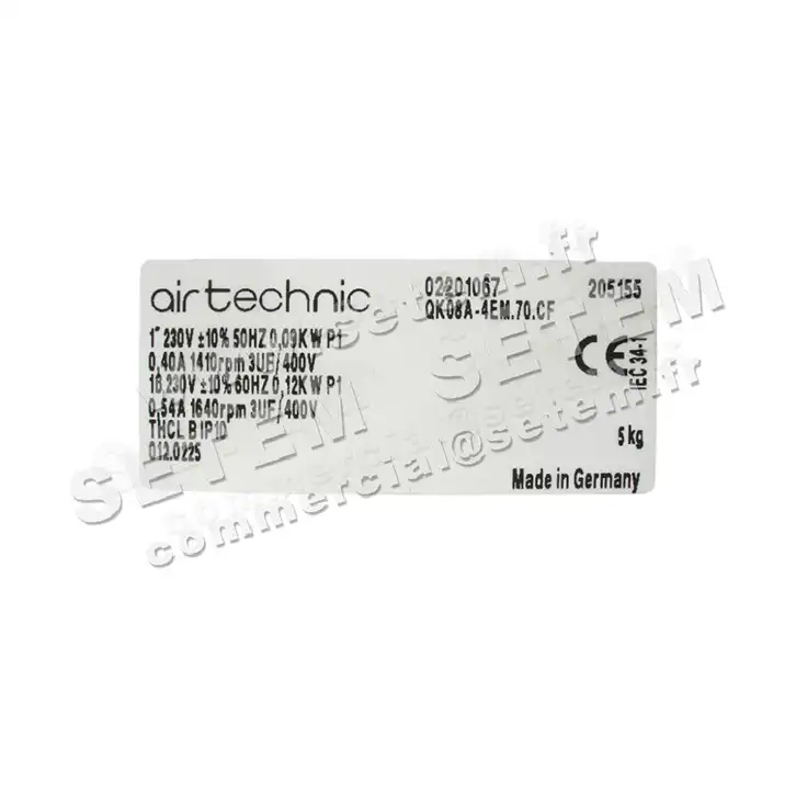 9903004506-VENTILATEUR ZIEHL ABEGG QK08A-4EM.70.CF *205155* 6
