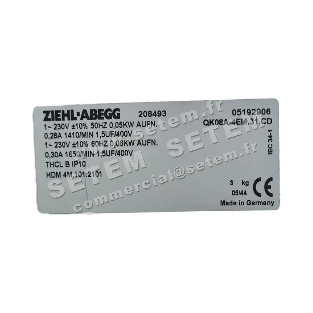 9903004769-VENTILATEUR ZIEHLABEGG QK08A.4EM.31.CD *208493*