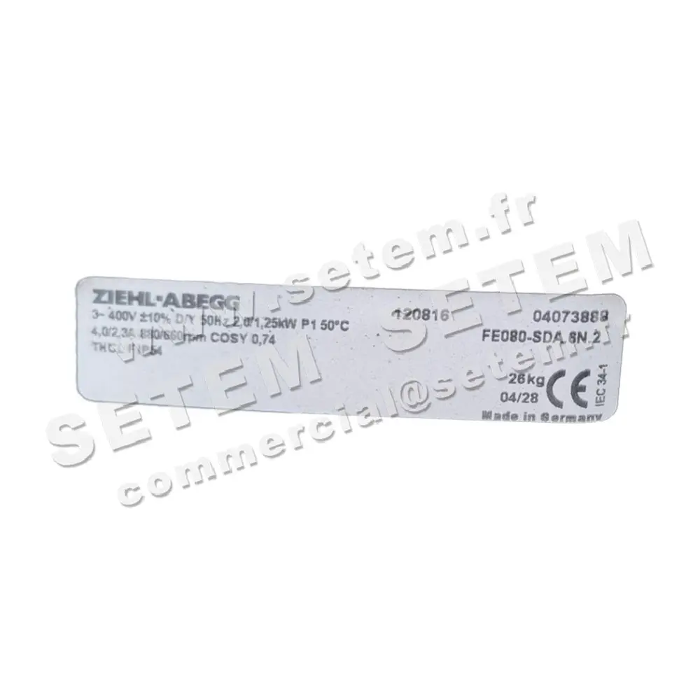 9903005082-VENTILATEUR ZIEHL ABEGG FE080.SDA.6N.2NV *120816*