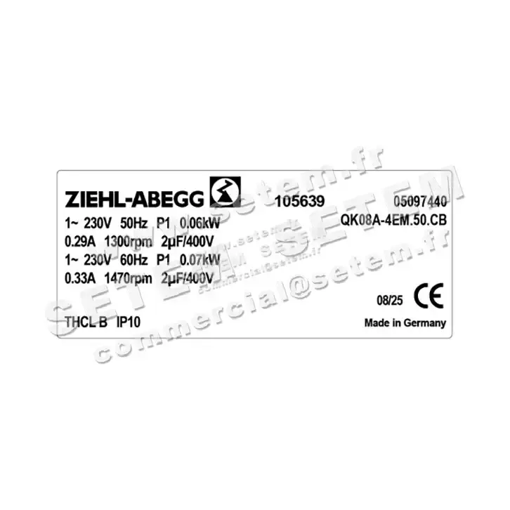 9903005419-VENTILATEUR ZIEHL ABEGG QK08A-4EM.50.CB *105639* 3