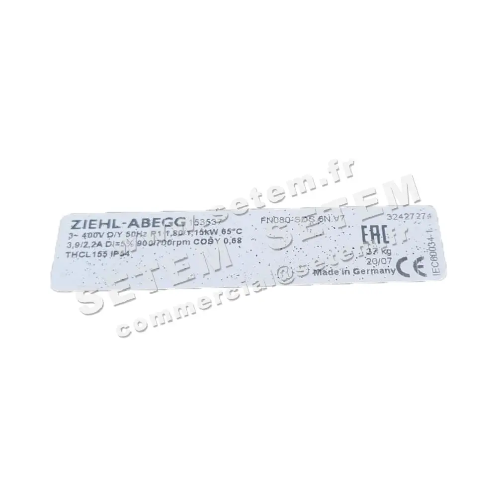 9903005475-VENTILATEUR ZIEHLABEGG FN080.SDS.6N.V7 *153537* 2