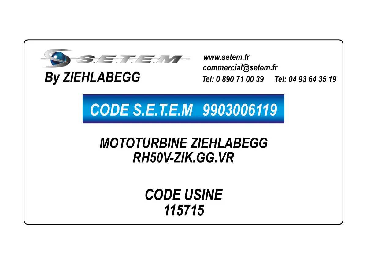 9903006119-MOTOTURBINE ZIEHLABEGG RH50V-ZIK.GG.VR *115715*