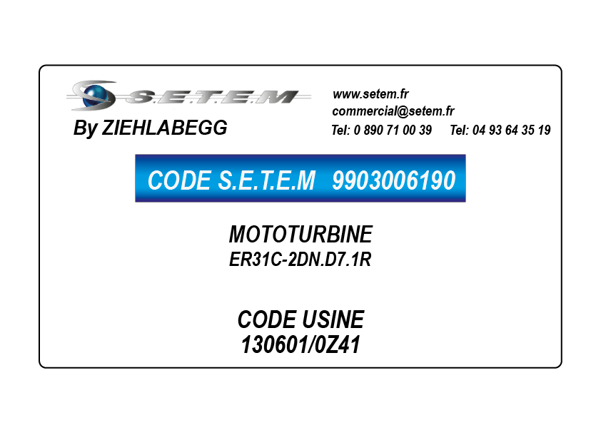 MOTOTURBINE ER31C-2DN.D7.1R *130601/0Z41*