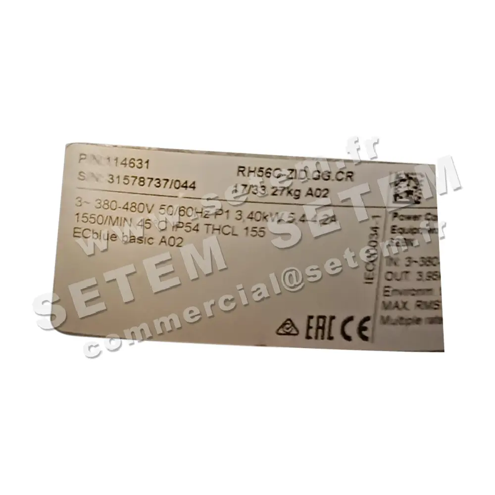 9903006220-MOTOTURBINE ZIEHLABEGG RH56C-ZID.GG.CR *114631*