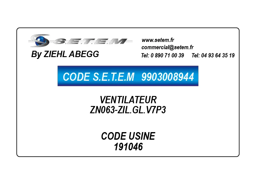 9903008945-VENTILATEUR ZIEHL ABEGG ZN091-ZIQ.DG.V4P3 *191085*