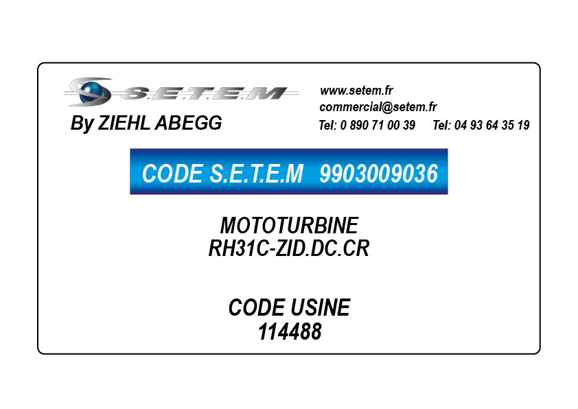 MOTOTURBINE RH31C-ZID.DC.CR *114488*