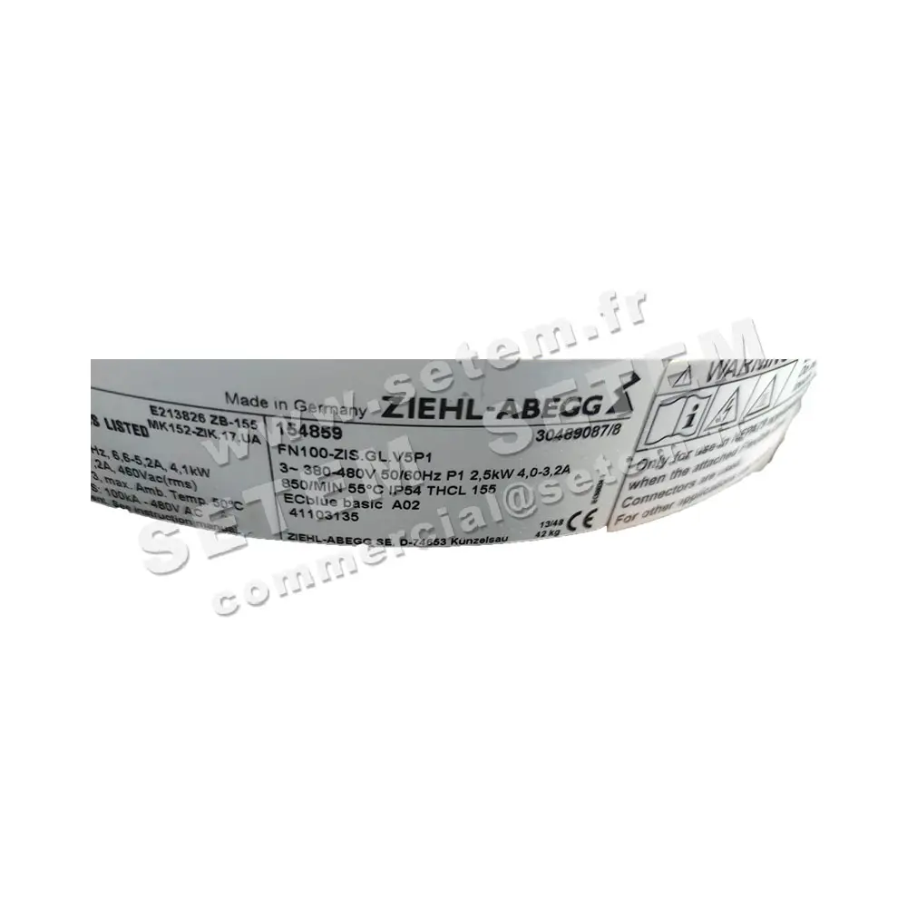 9903009051-VENTILATEUR ZIEHL ABEGG FN100-ZIS.GL.V5P1 *154859* 2