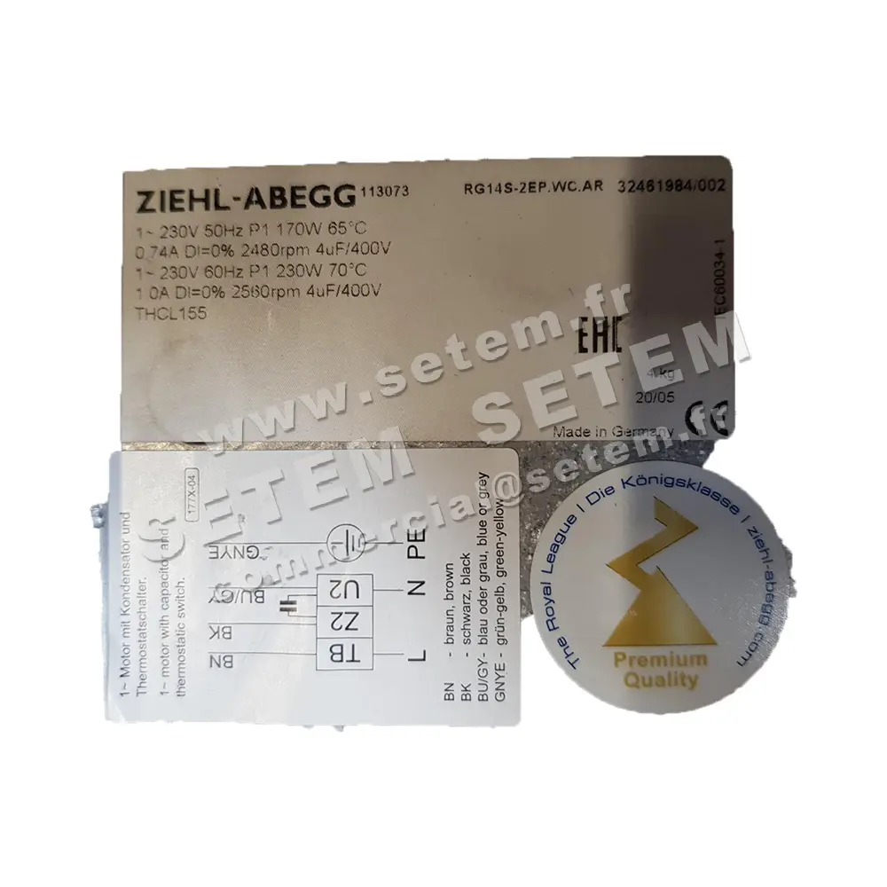 9903009067-VENTILATEUR ZIEHL ABEGG RG14S-2EP.WC.AR *113073* 2
