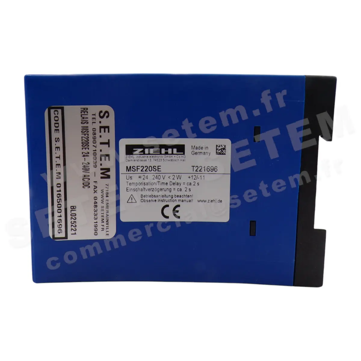 9905001696-RELAIS ZIEHL MSF220SE 24-240V AC/DC 3